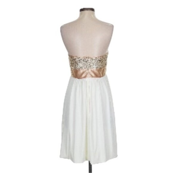 VTG Jessica McClintock Coquette Girly Strapless Sequin Satin Cocktail Dress 7 - Picture 5 of 12